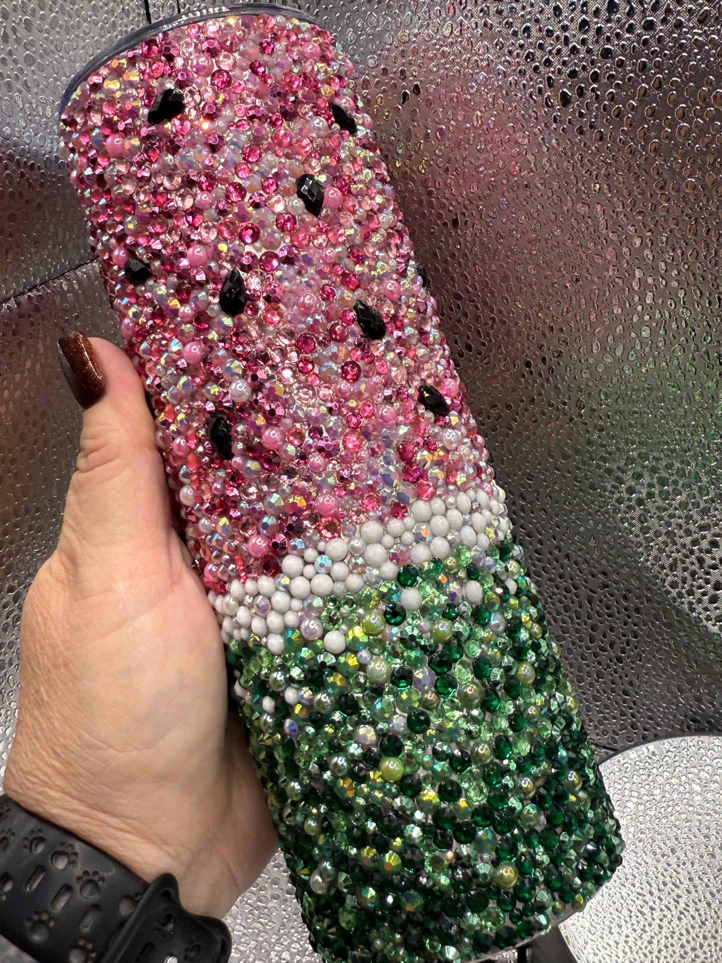 20 Oz Watermelon Rhinestone Tumbler