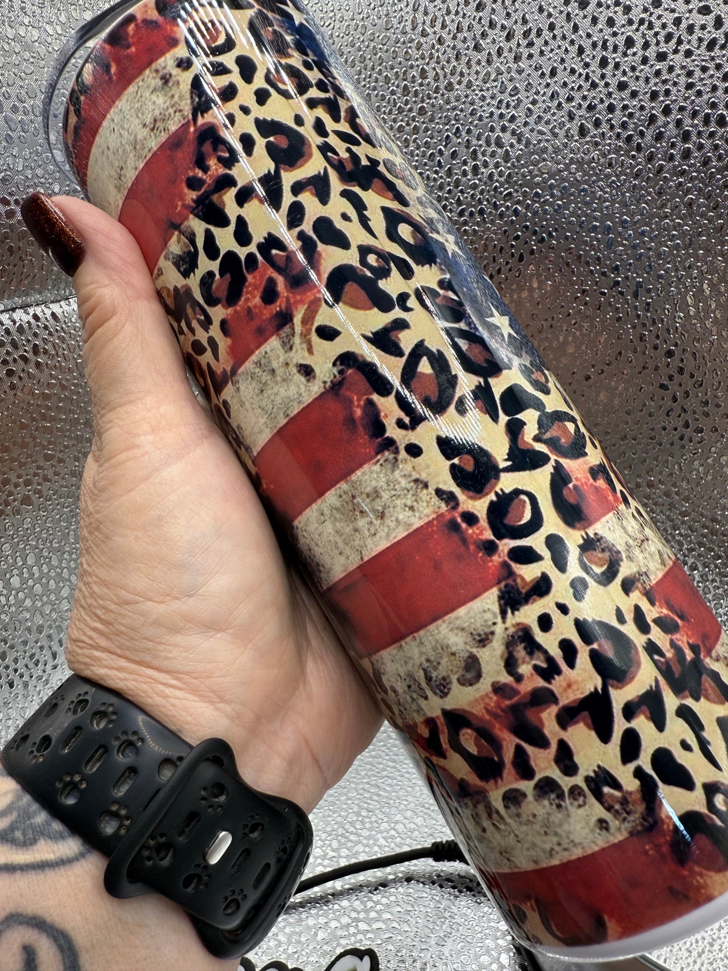 20 Oz Jeep American Flag SUBLIMATION Tumbler