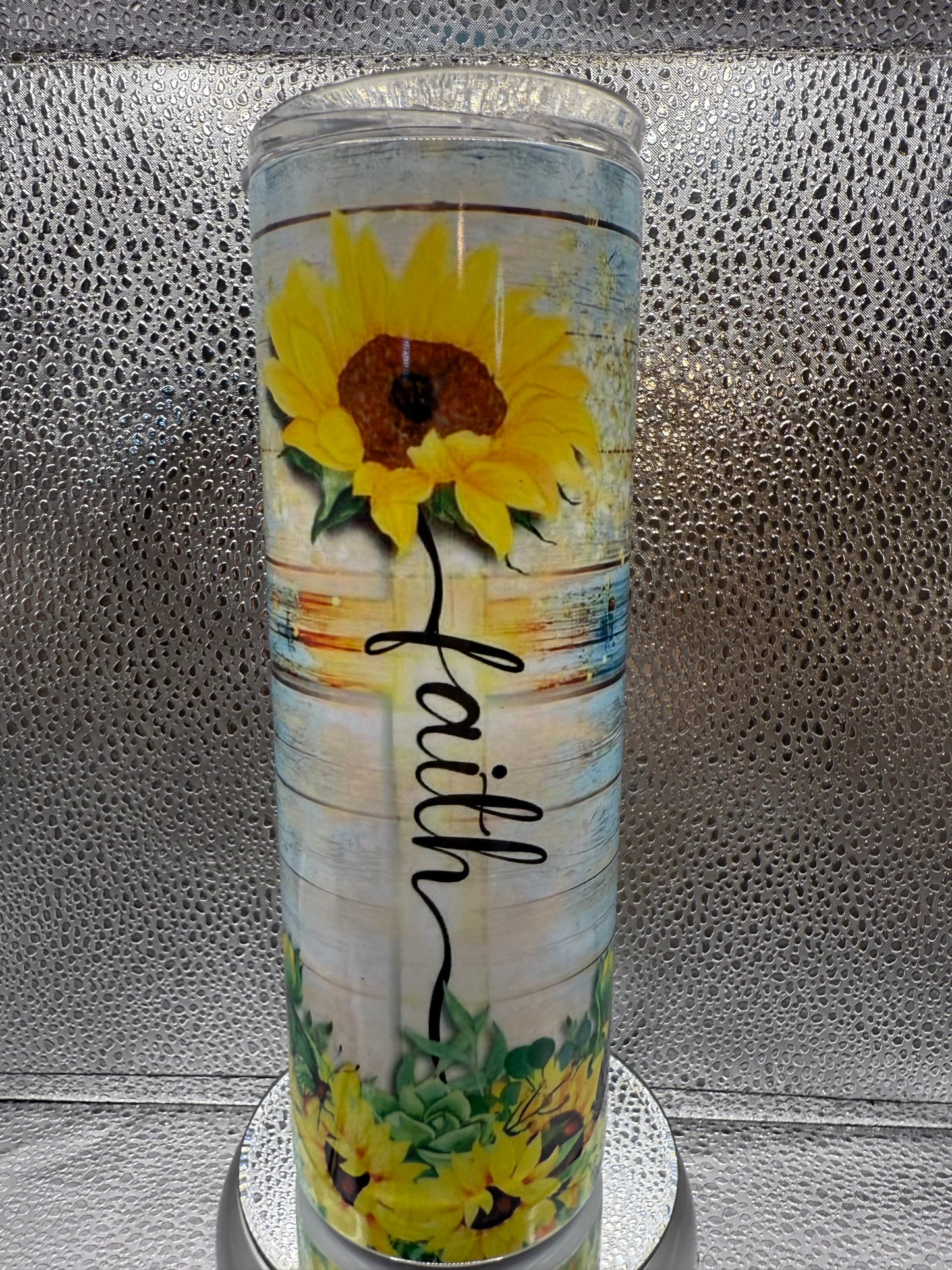 20 Oz Faith Sunflower SUBLIMATION Tumbler