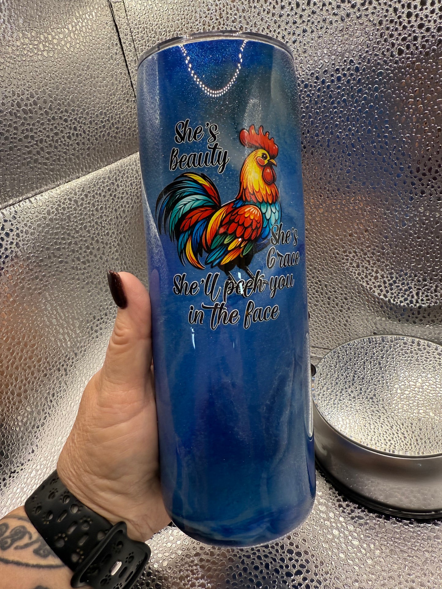 20 Oz She’ll Peck You In The Face Ink Tumbler