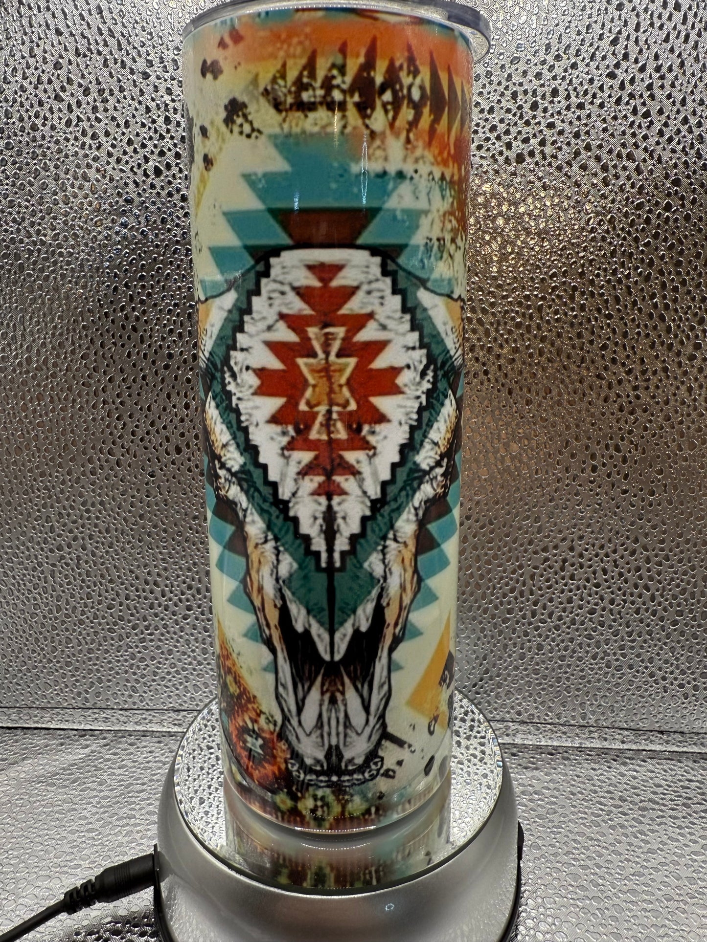 20 Oz Western Aztec Cowskull SUBLIMATION Tumbler