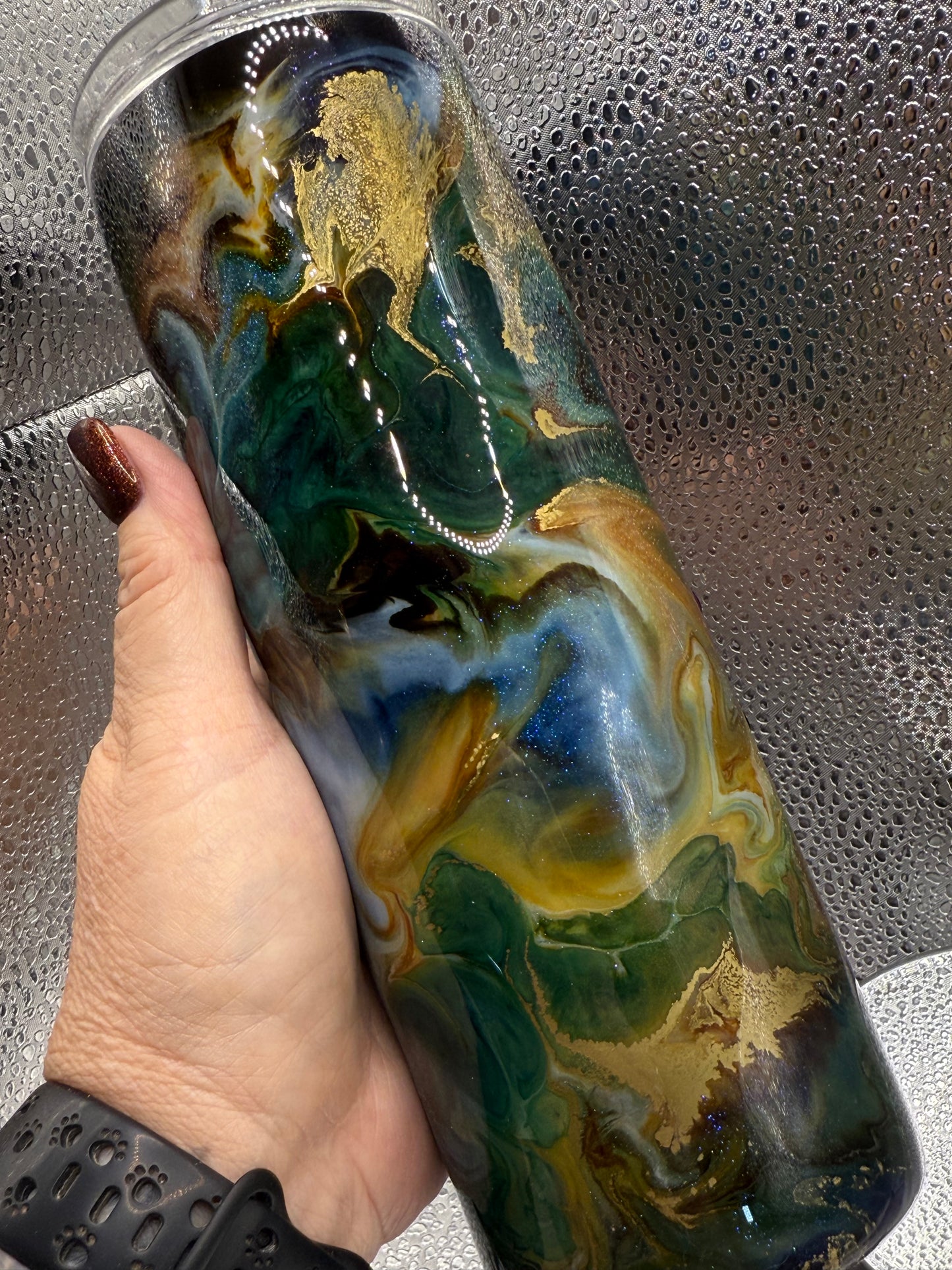 20 Oz Ocean Like Colored Ink Tumbler