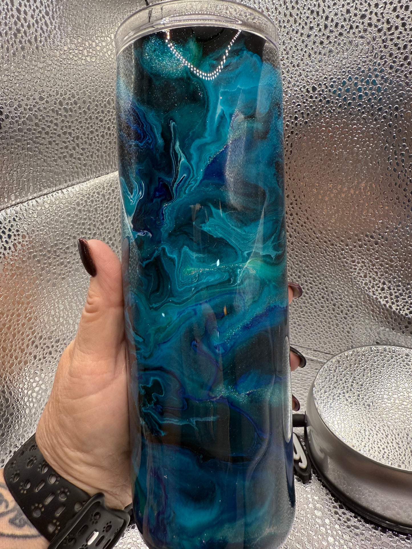 20 Oz Tanned And Tipsy Blue Ink Tumbler