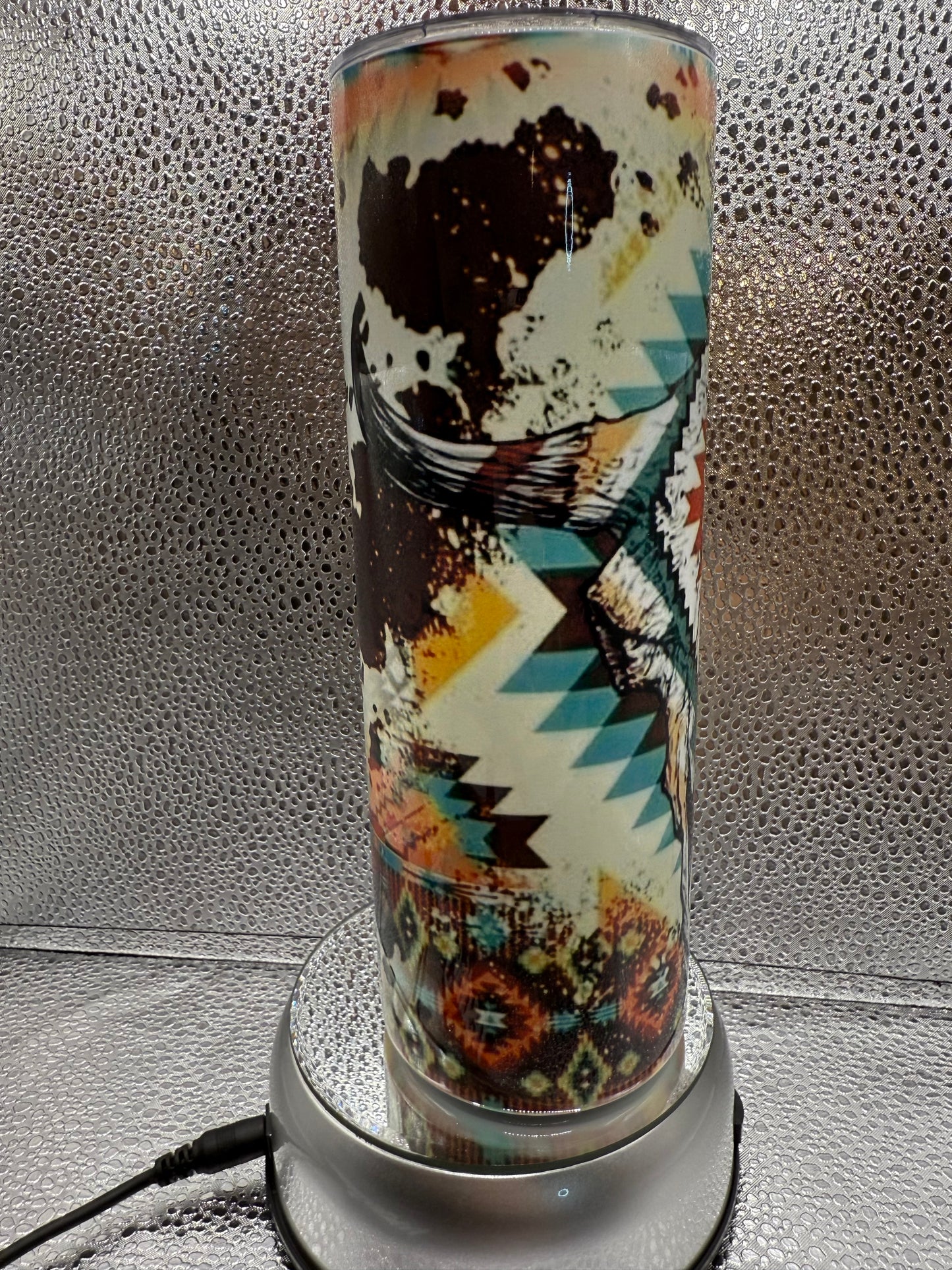 20 Oz Western Aztec Cowskull SUBLIMATION Tumbler