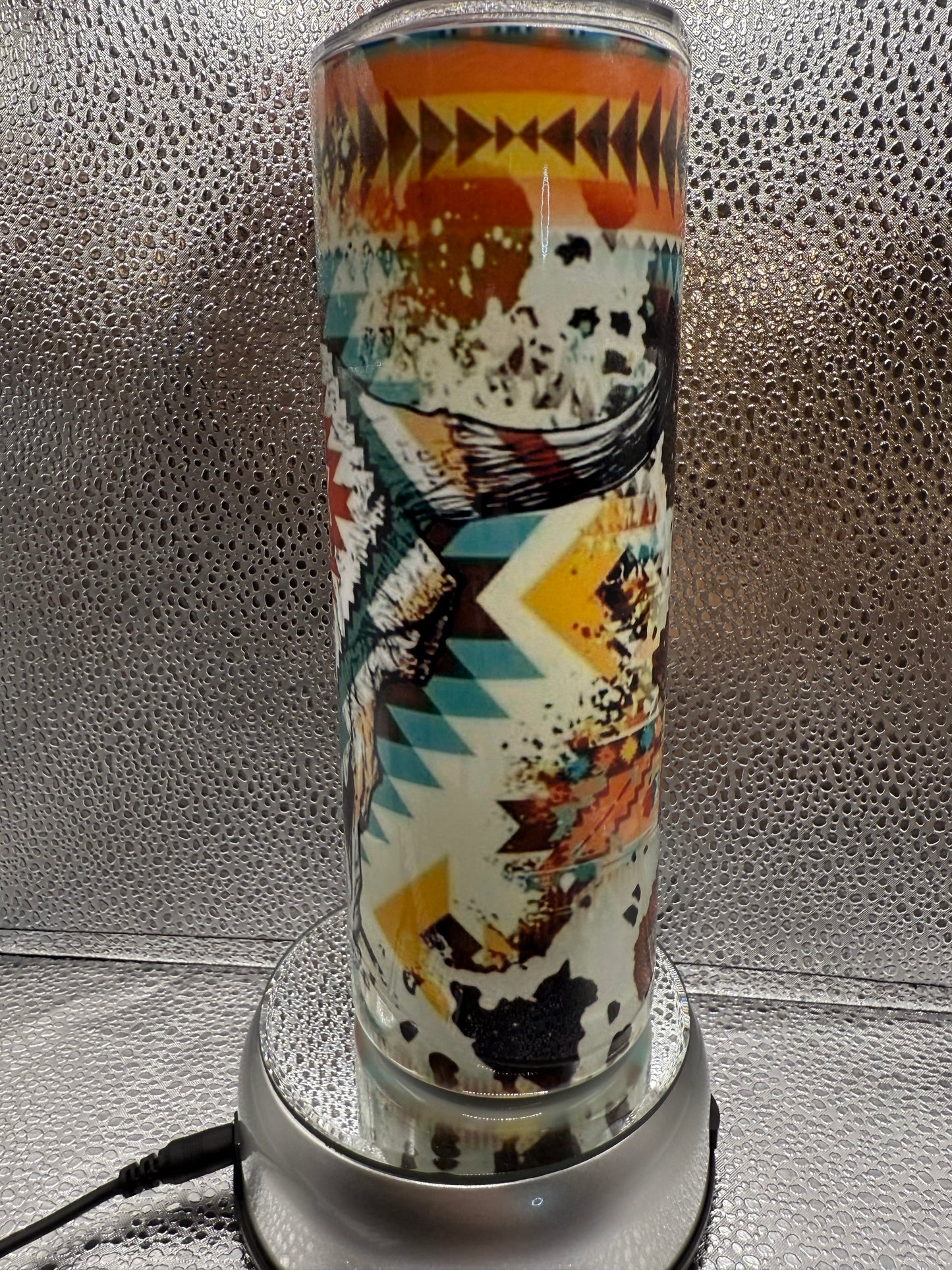 20 Oz Western Aztec Cowskull SUBLIMATION Tumbler