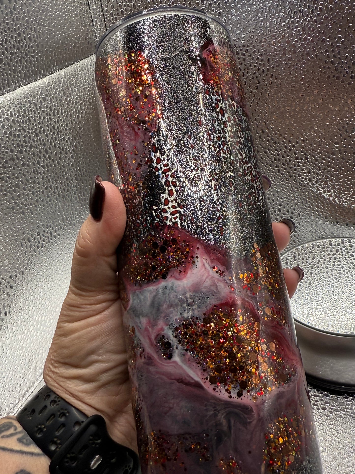 20 Oz Cheetah Glitter & Ink Tumbler SALE