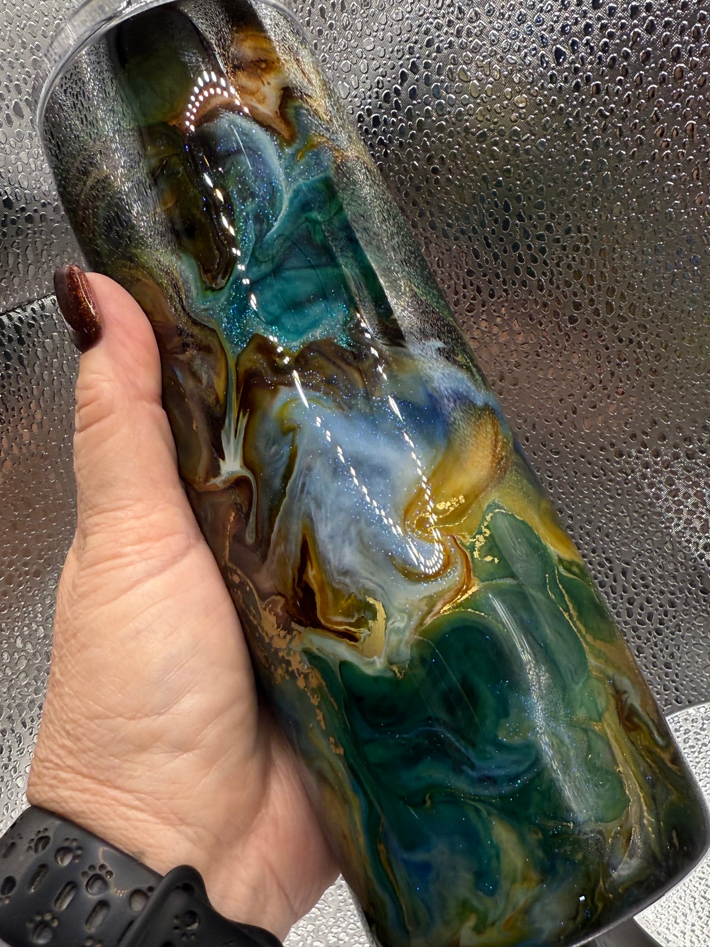 20 Oz Ocean Like Colored Ink Tumbler