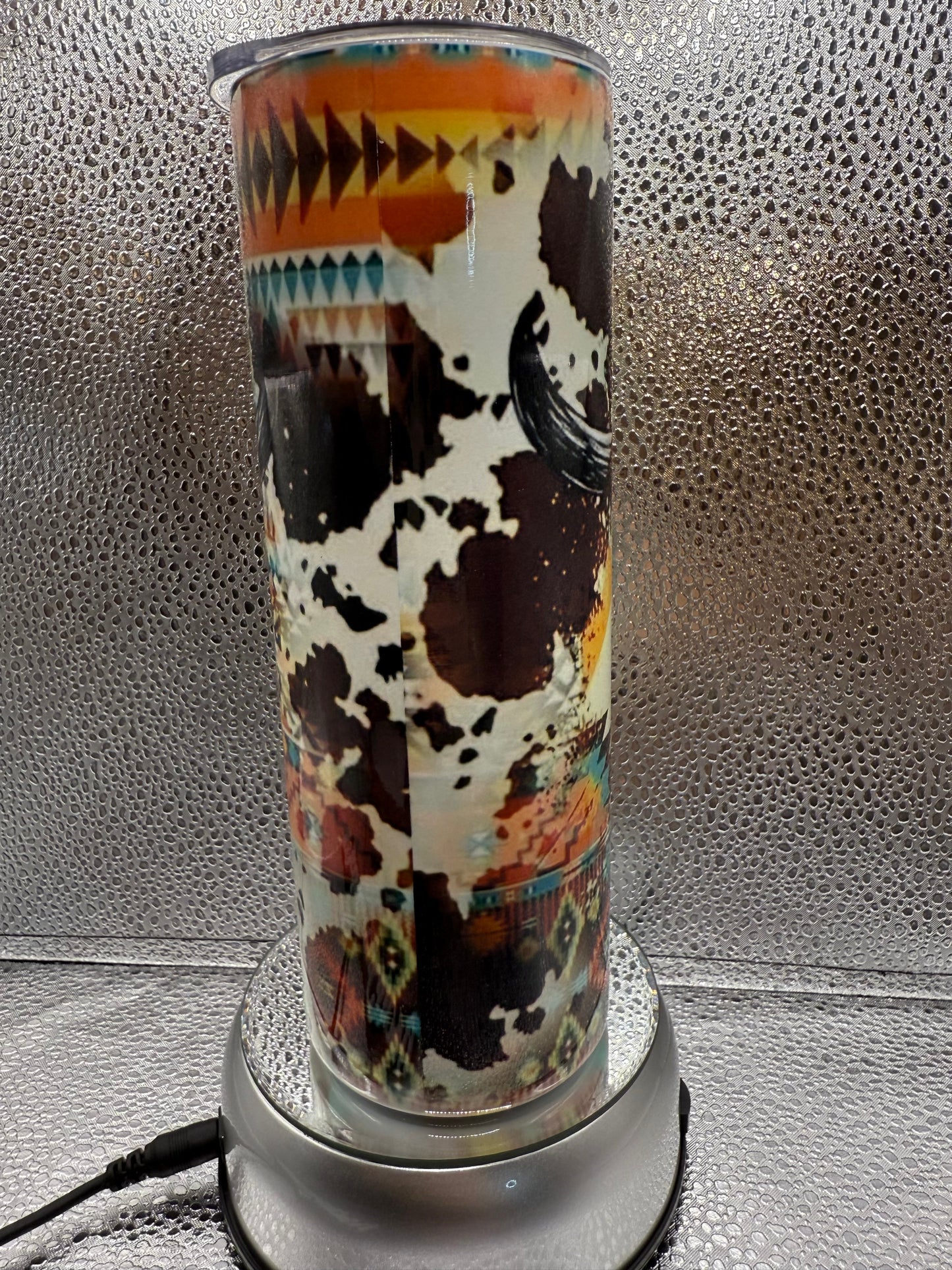 20 Oz Western Aztec Cowskull SUBLIMATION Tumbler