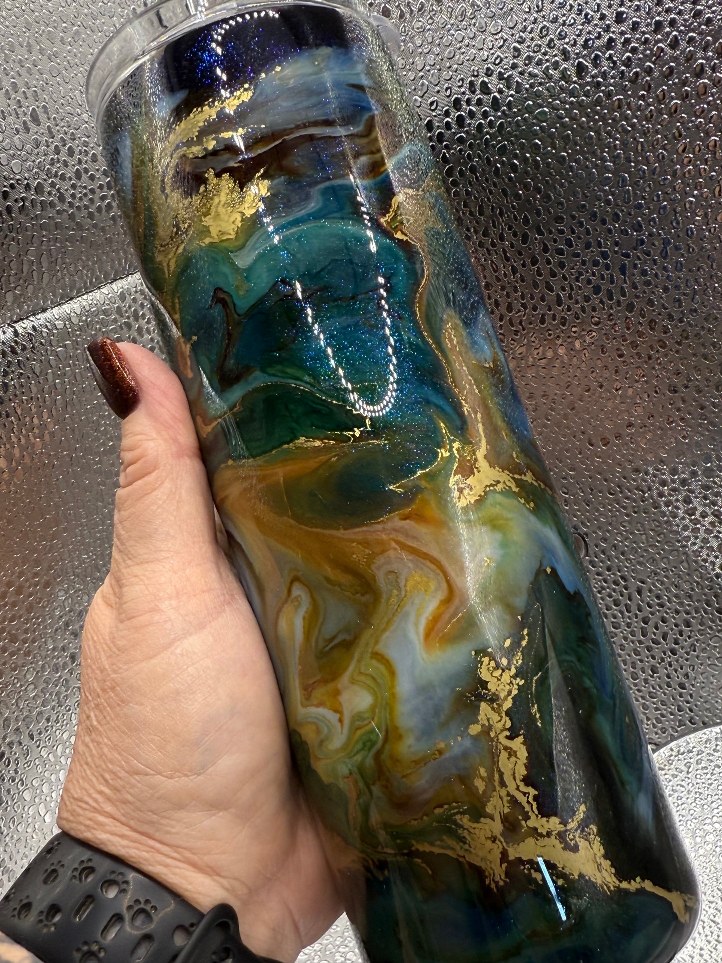 20 Oz Ocean Like Colored Ink Tumbler