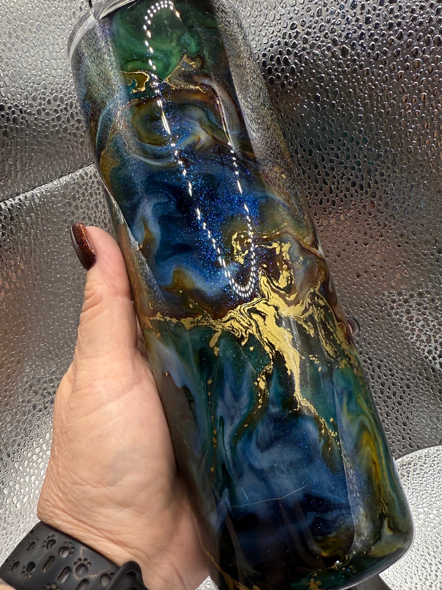 20 Oz Ocean Like Colored Ink Tumbler