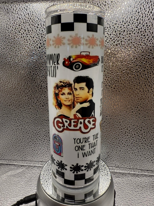 20 Oz Grease SUBLIMATION Tumbler