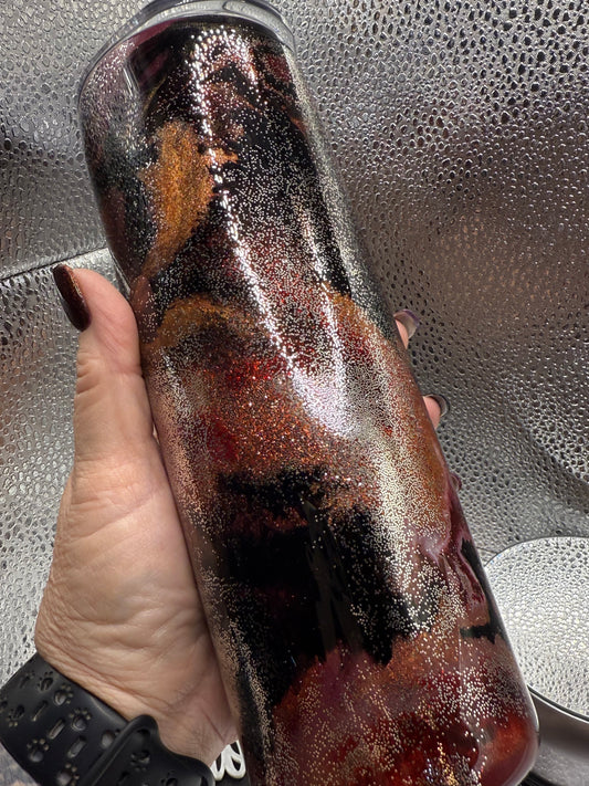 20 Oz Inked and Glittered Tumbler SALE