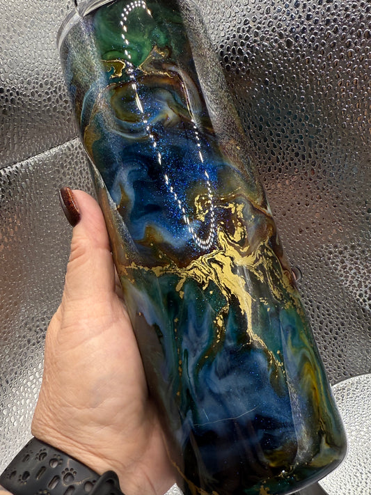 20 Oz Ocean Like Colored Ink Tumbler